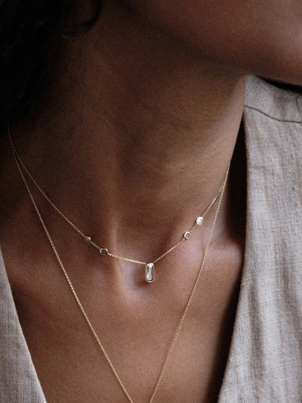 Collar Square & Rose-cut Diamond