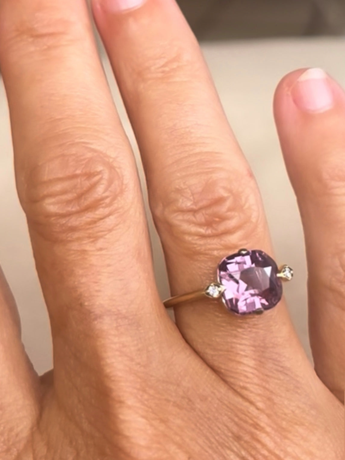 Anillo Purple Spinel