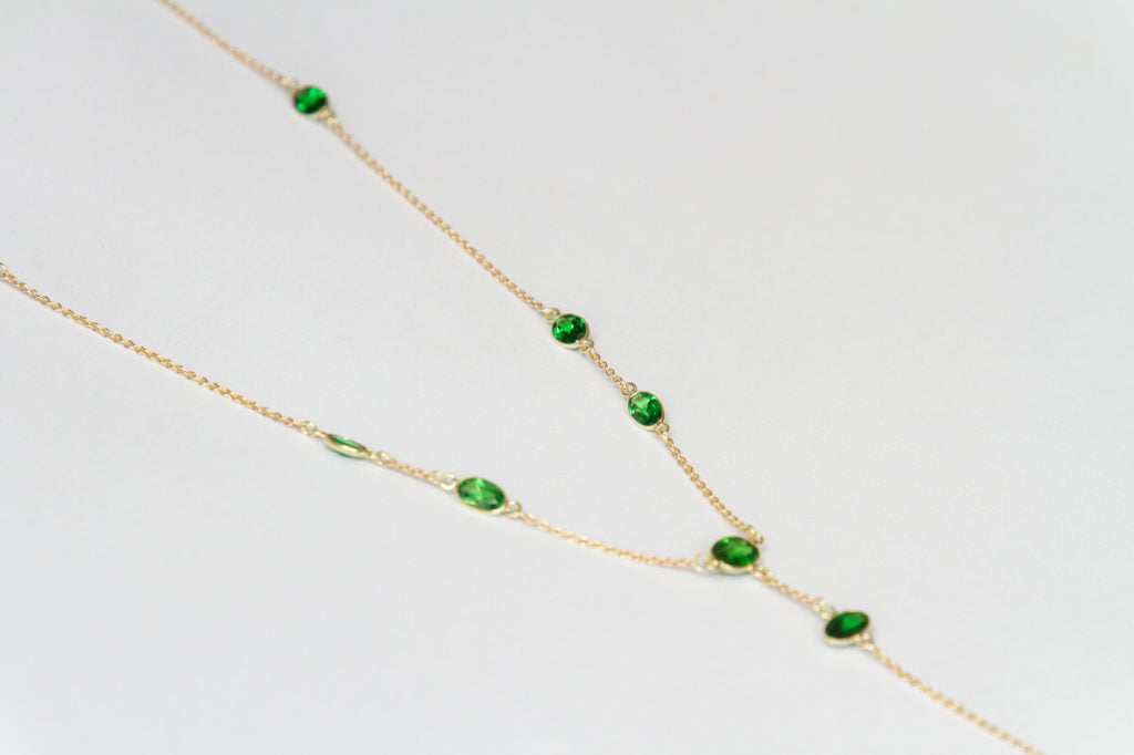 Collar Tsavorites Long Chain