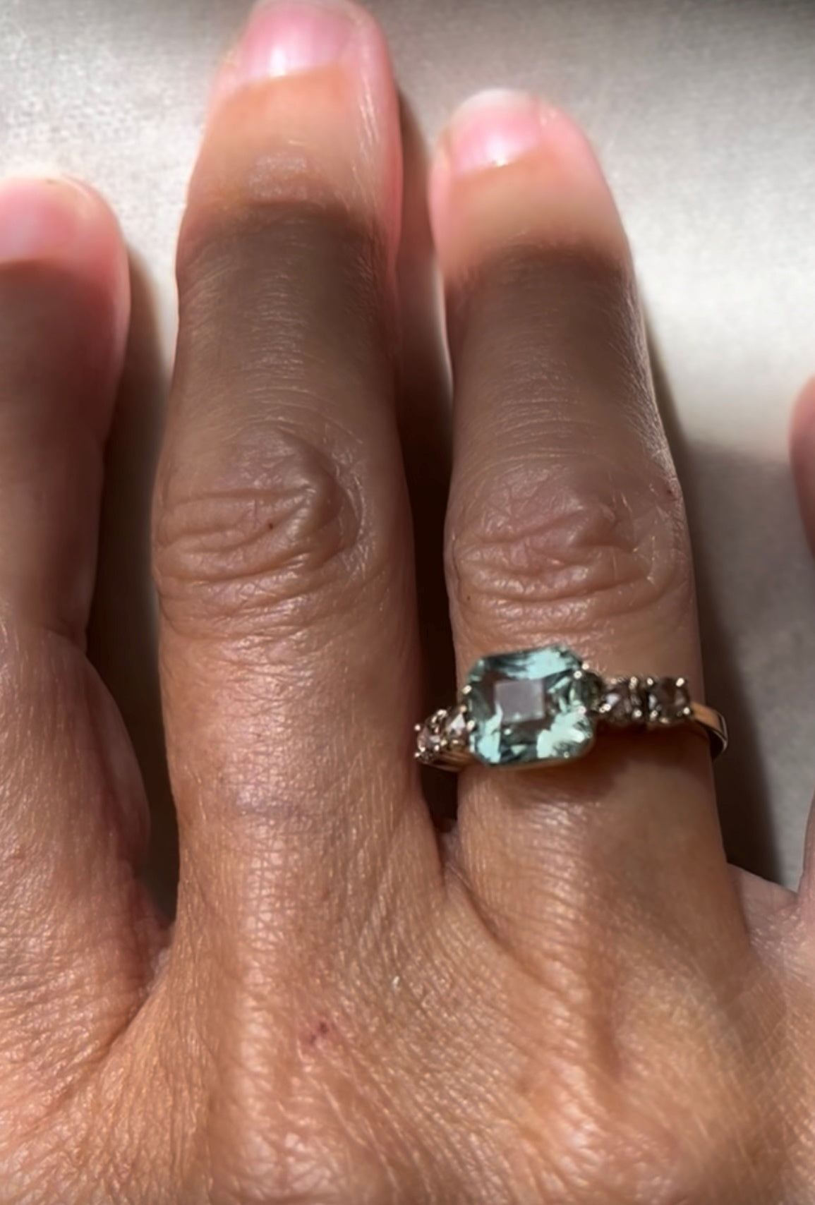 Anillo Green Tourmaline & Diamond