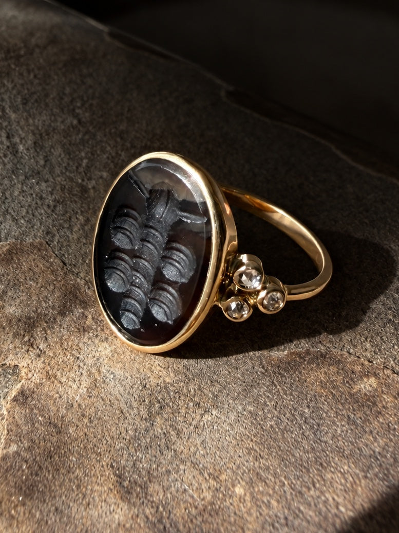 Silk Road Carnelian Amulet Ring