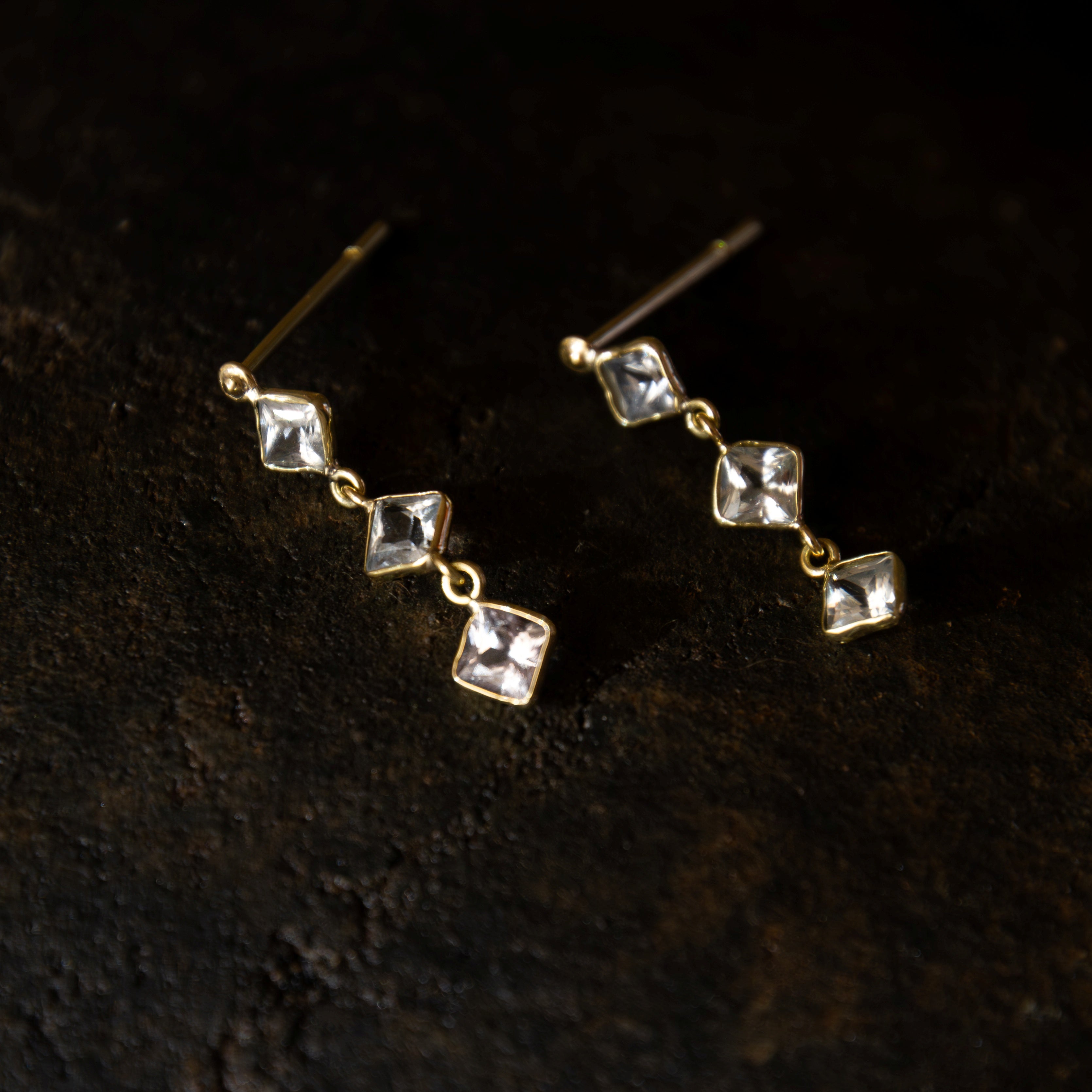 Mini Cascade Sapphire Earrings