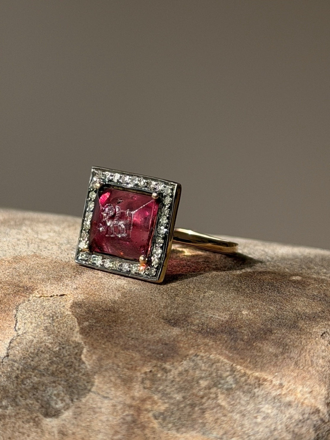 Silk Road Garnet Amulet Ring