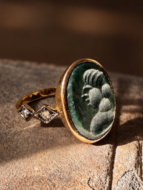 Silk Road Green Amulet Ring