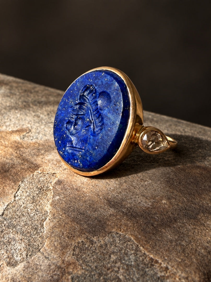 Silk Road Lapis Amulet Ring