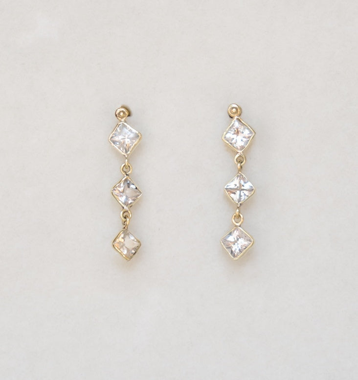 Mini Cascade Sapphire Earrings