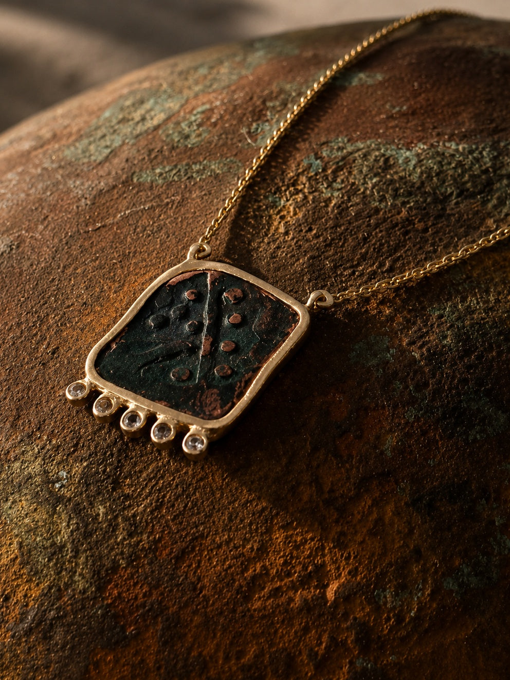 Rah Square Coin Pendant