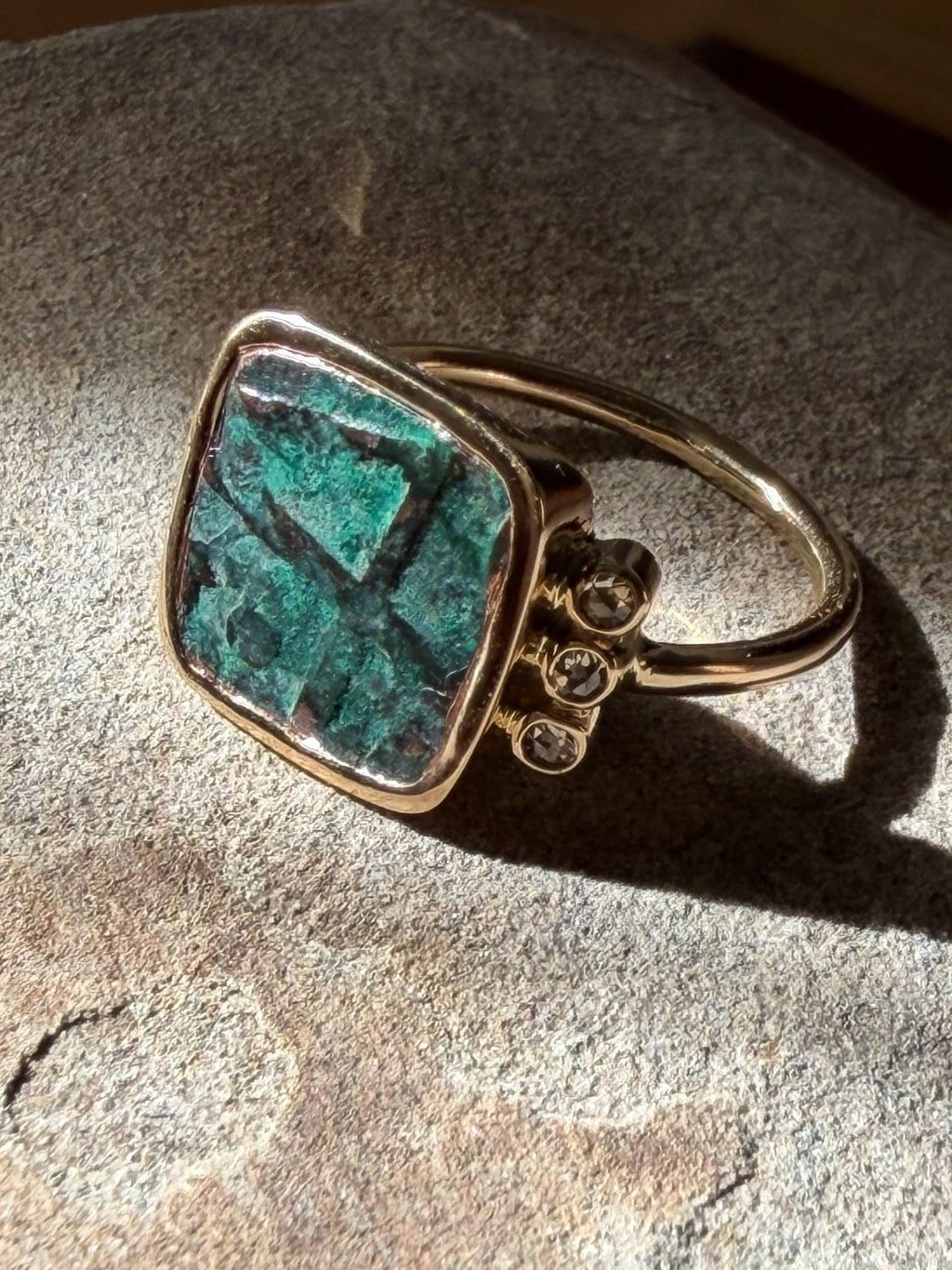 Rah Square Coin Ring
