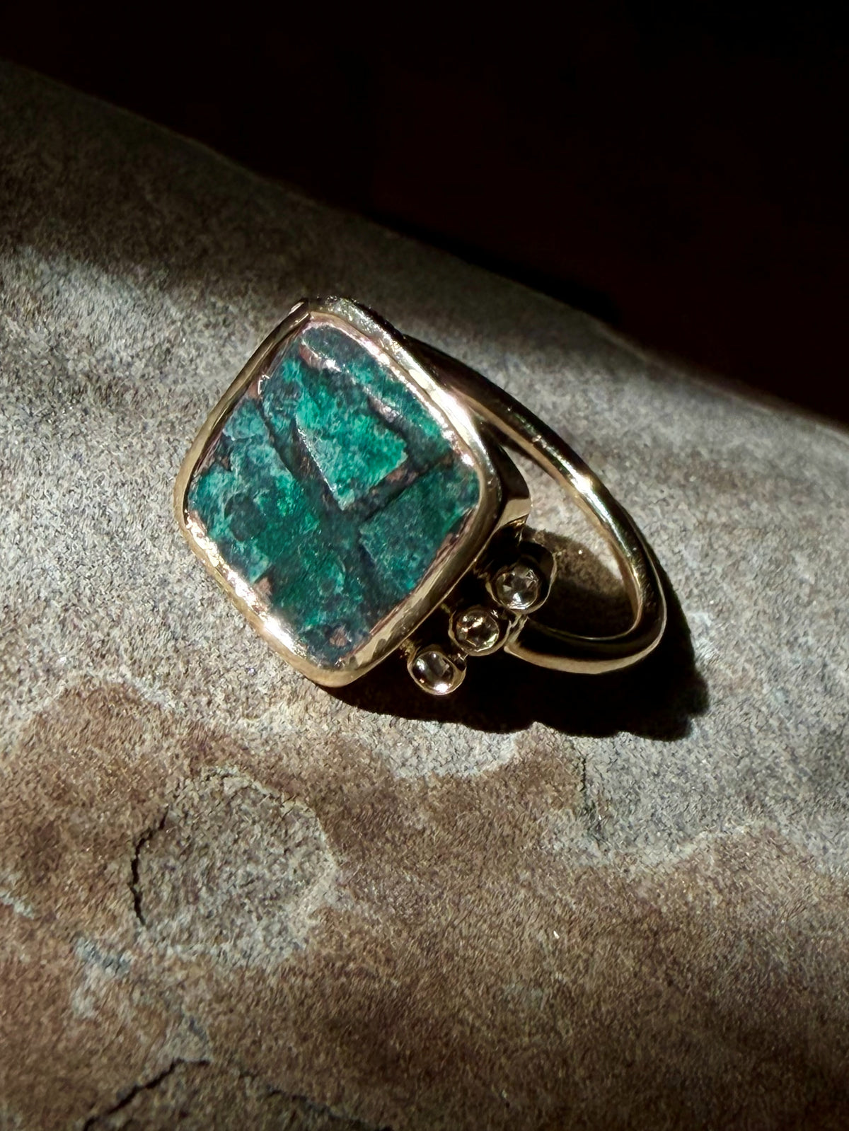 Rah Square Coin Ring