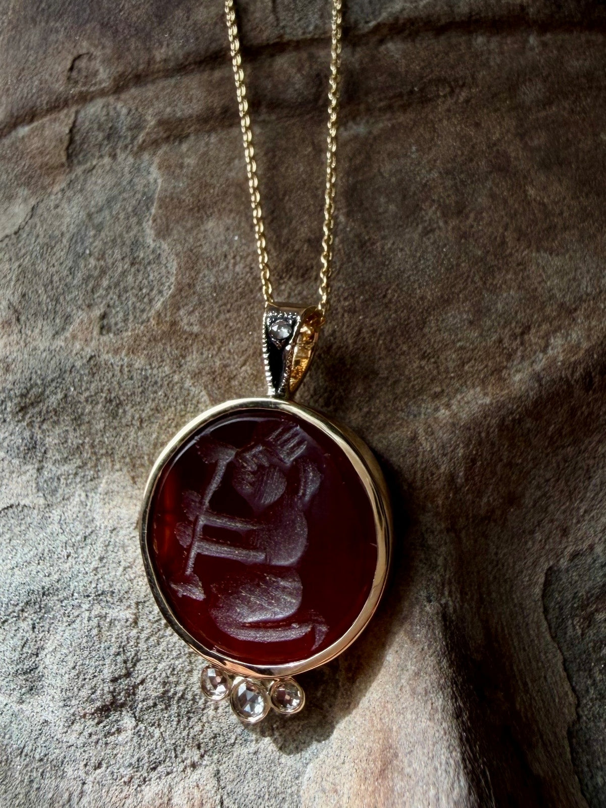Silk Road Carnelian Pendant