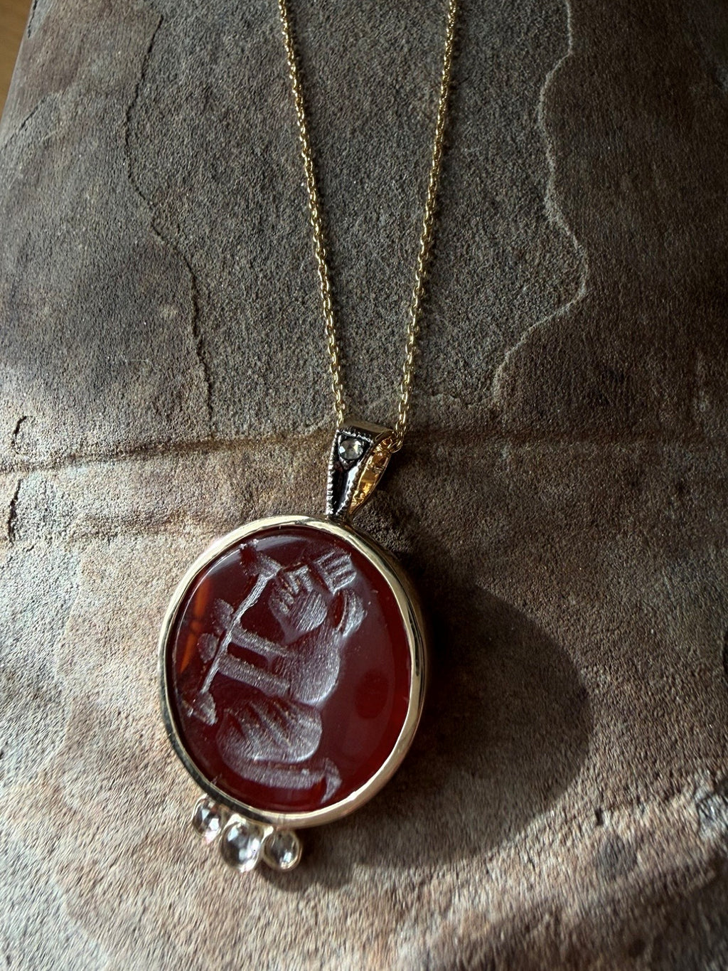 Silk Road Carnelian Pendant