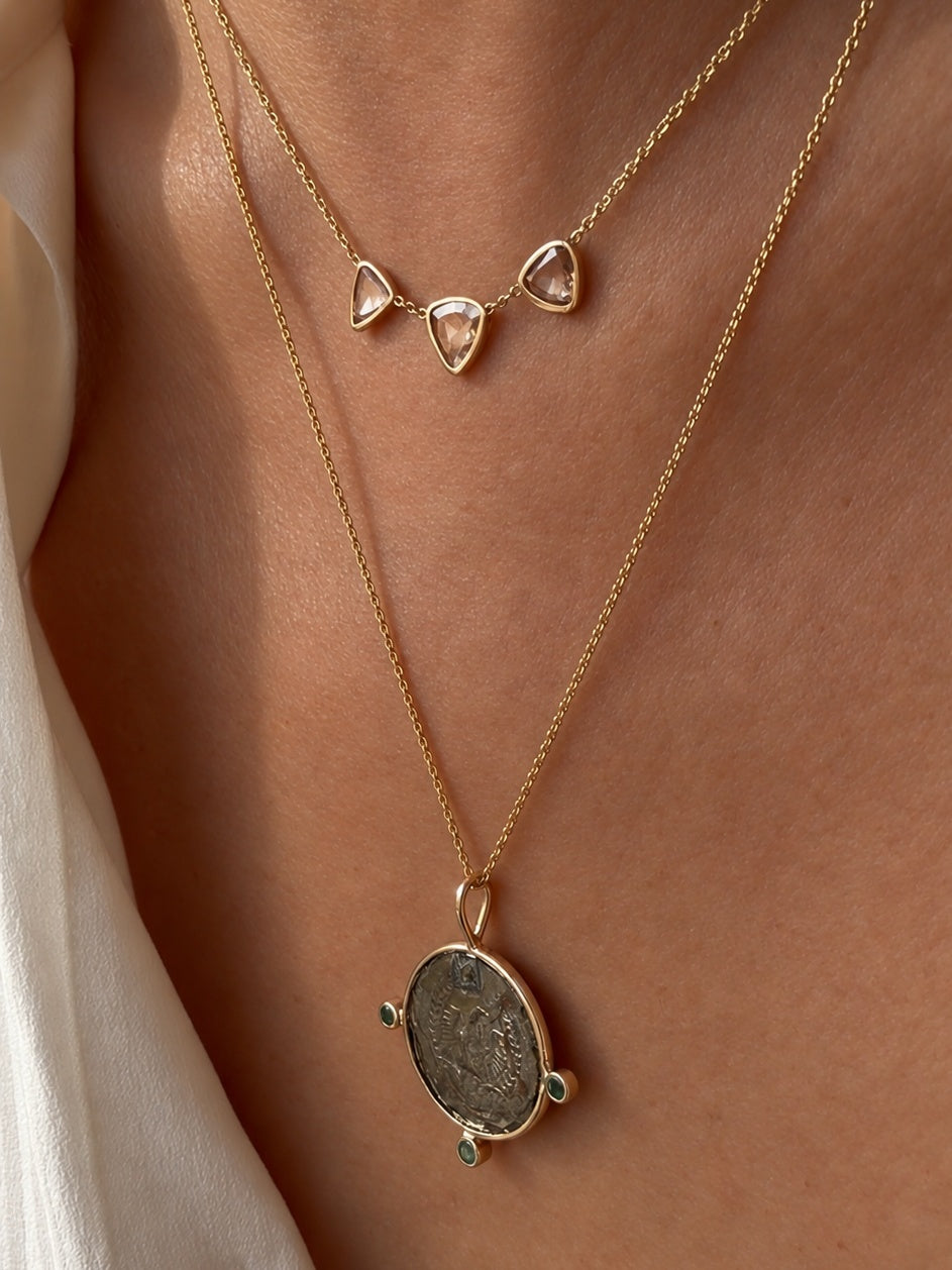 Simurgh Persian Coin Pendant