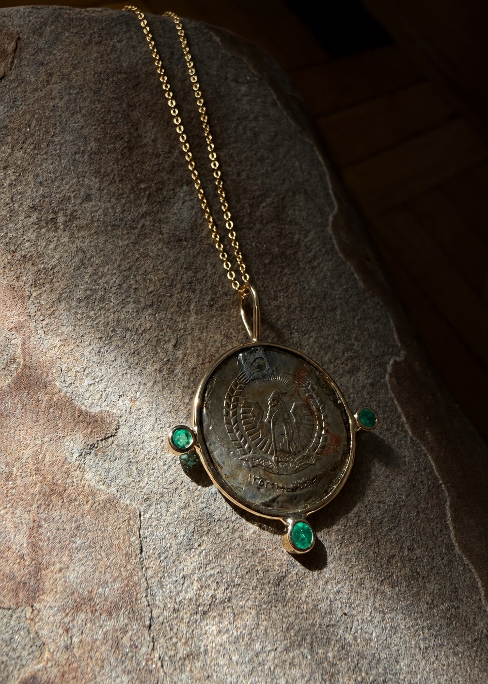 Simurgh Persian Coin Pendant
