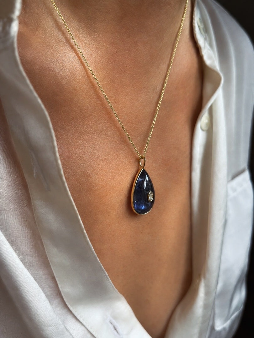 Collar Kundan Tanzanite
