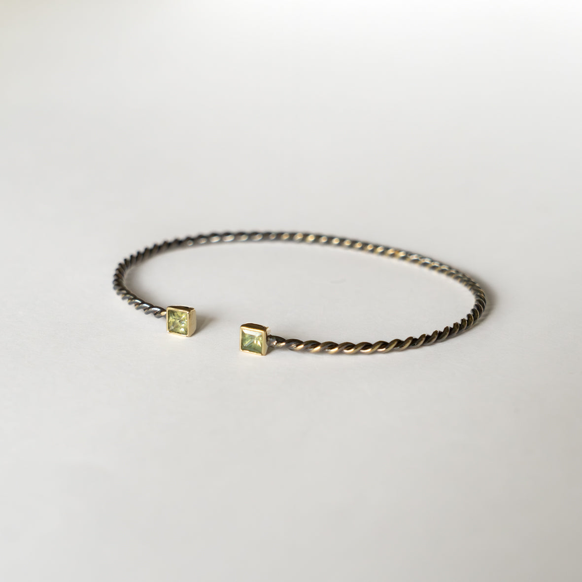 Pulsera Twist Zafiro Verde